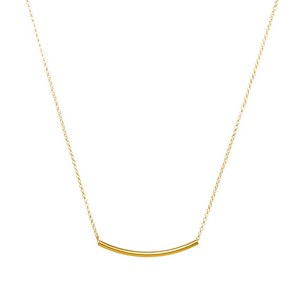 BALANCE TUBE BAR NECKLACE GOLD