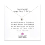 accomplish magnificent things sterling silver necklace on card