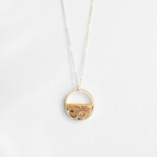 Load image into Gallery viewer, Brown Half Moon Necklace
