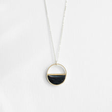 Load image into Gallery viewer, Black Half Moon Necklace
