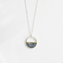 Load image into Gallery viewer, Grey Half Moon Necklace
