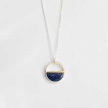 Load image into Gallery viewer, Navy Half Moon Necklace
