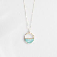 Load image into Gallery viewer, Turquoise Half Moon Necklace
