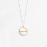 White Half Moon Necklace