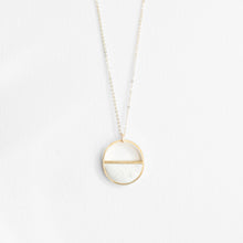 Load image into Gallery viewer, White Half Moon Necklace
