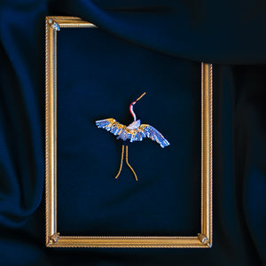 LITTLE BIRD BEADED BROOCH