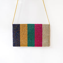 Load image into Gallery viewer, BEJEWELED STRIPES CLUTCH
