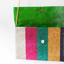 Load image into Gallery viewer, BEJEWELED STRIPES CLUTCH
