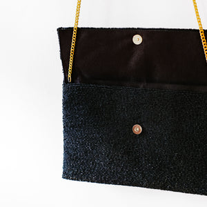 COLOR BLOCK BEADED CLUTCH