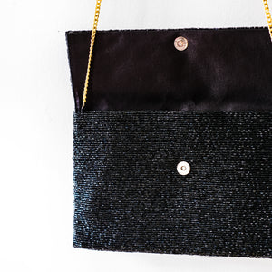 COLOR BLOCK BEADED CLUTCH