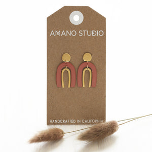 Adobe Arches Earrings on Backing