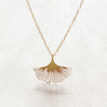Ginkgo Necklace Close Up