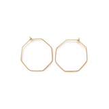 Octagon Hoops in Gold