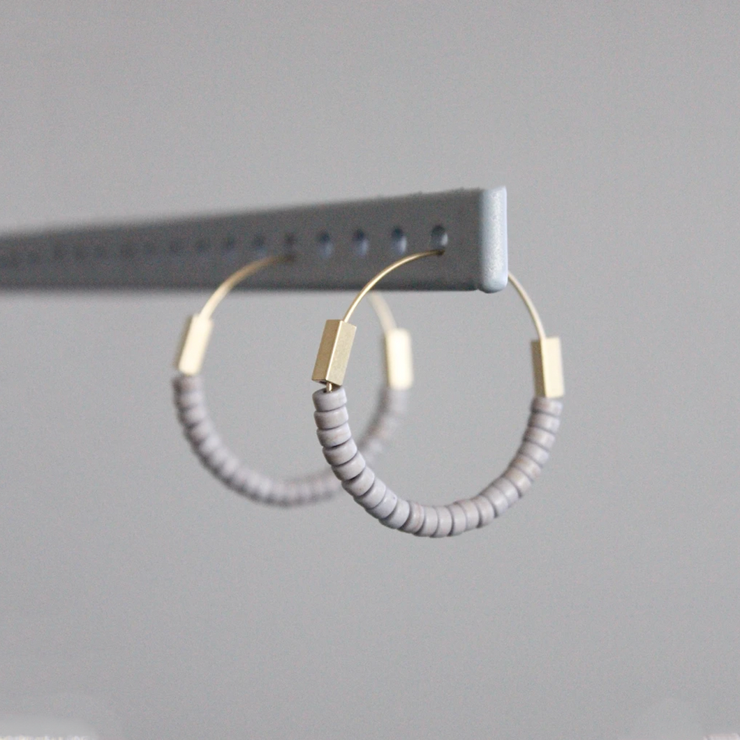 BEADED MAGNESITE HOOPS