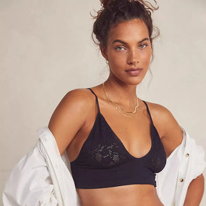 Feels Right Bralette in Black on Model