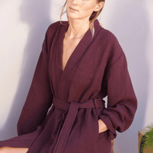 Load image into Gallery viewer, Alaia Robe in Wine
