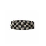 Black & Ivory Check Small Stretch Bracelet