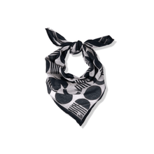 Load image into Gallery viewer, Black &amp; White Cotton Voile Bandana
