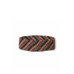 Muted Diagonal Stripe Small Stretch Bracelet
