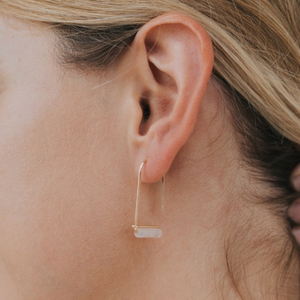 MOTHER OF PEARL GEMSTONE DROP EARRINGS
