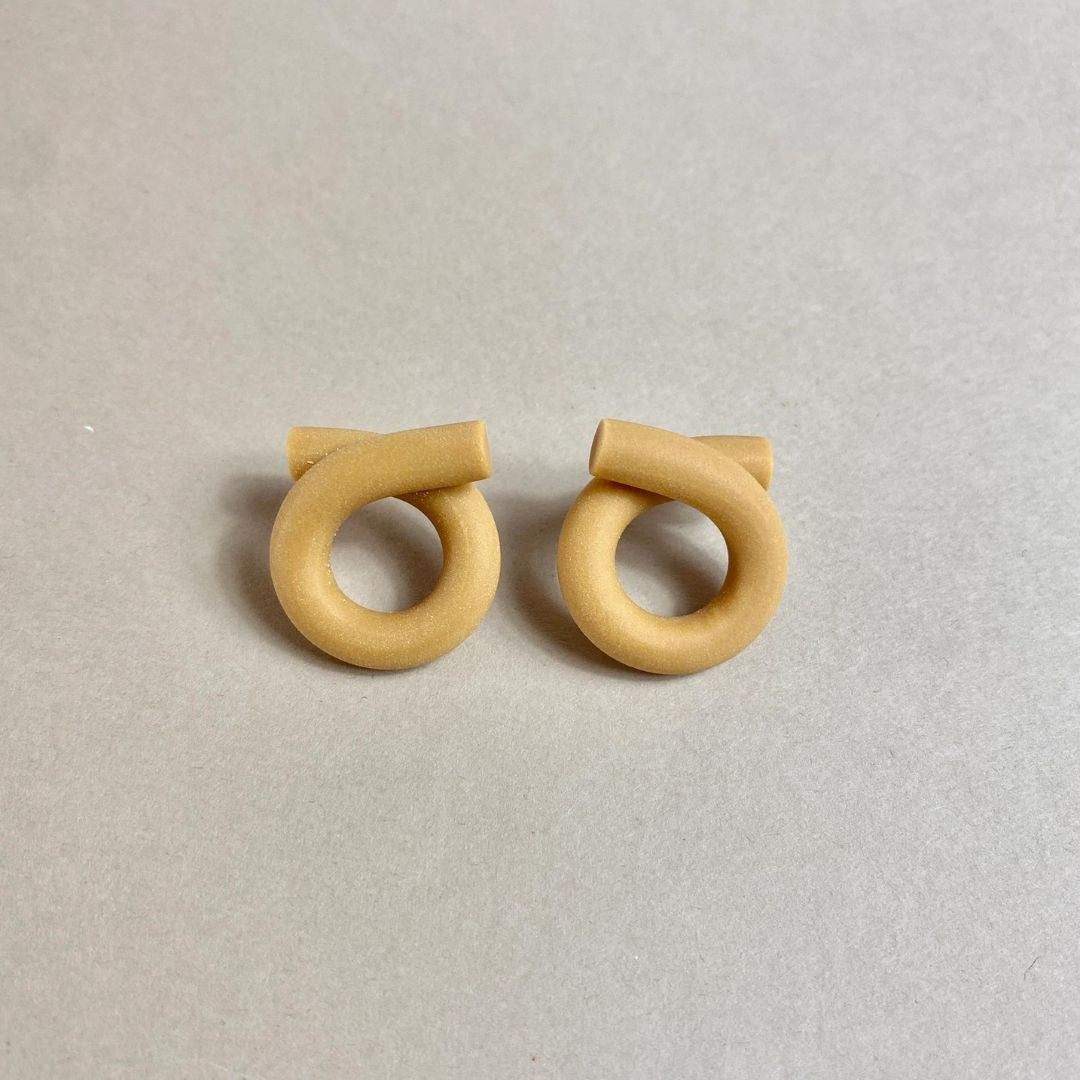 Loop Earrings in Mustard