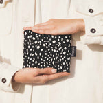 Black Sprinkle Bag / Backpack - Folded into Pouch