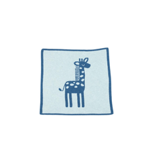 Load image into Gallery viewer, Giraffe Burp Cloth in Marine &amp; Sky
