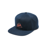 Peaking 5 Panel Cap in Dark Navy - Side