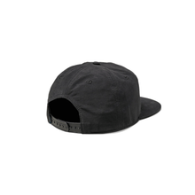 Load image into Gallery viewer, Peaking 5 Panel Hat in Black - Back
