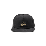 Peaking 5 Panel Hat in Black