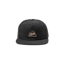 Load image into Gallery viewer, Peaking 5 Panel Hat in Black
