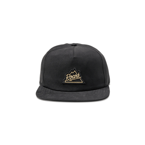 Peaking 5 Panel Hat in Black
