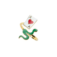 Load image into Gallery viewer, Ace of Hearts &amp; Snake Ring
