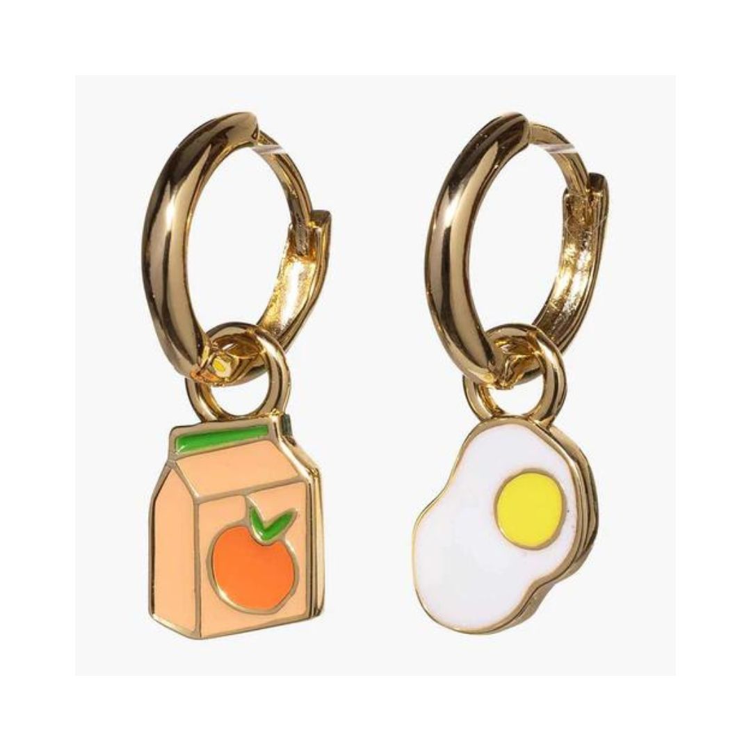 OJ & Egg Hoop Earrings