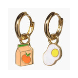 OJ & Egg Hoop Earrings