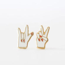 Load image into Gallery viewer, Peace &amp; Love Stud Earrings

